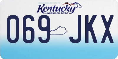 KY license plate 069JKX
