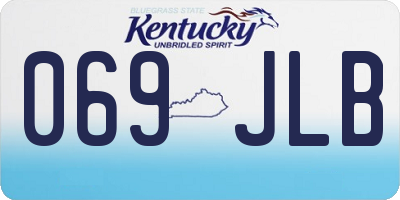 KY license plate 069JLB