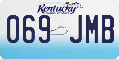 KY license plate 069JMB