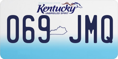 KY license plate 069JMQ