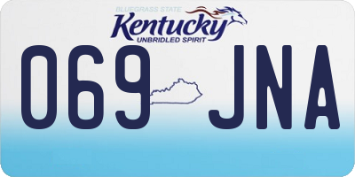 KY license plate 069JNA