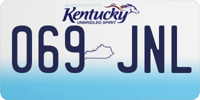 KY license plate 069JNL