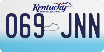 KY license plate 069JNN