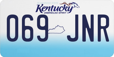 KY license plate 069JNR