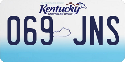 KY license plate 069JNS
