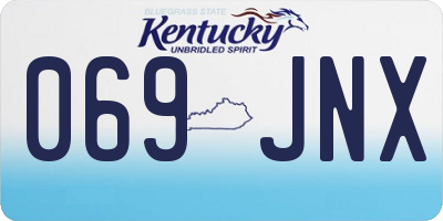 KY license plate 069JNX