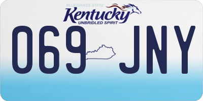 KY license plate 069JNY