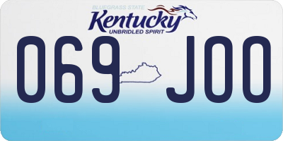 KY license plate 069JOO