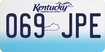 KY license plate 069JPE