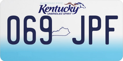 KY license plate 069JPF