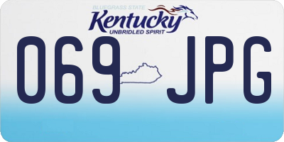 KY license plate 069JPG