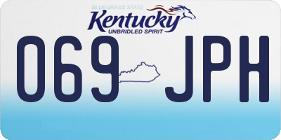 KY license plate 069JPH
