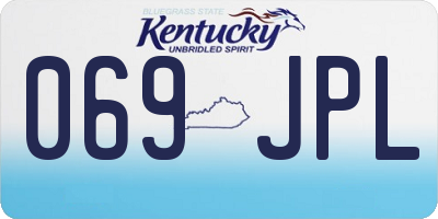 KY license plate 069JPL
