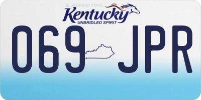 KY license plate 069JPR