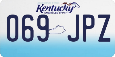 KY license plate 069JPZ