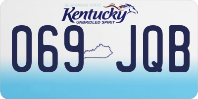 KY license plate 069JQB