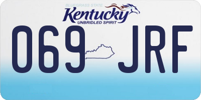 KY license plate 069JRF