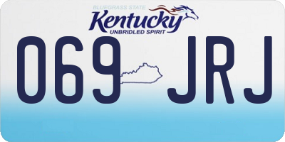 KY license plate 069JRJ