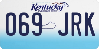 KY license plate 069JRK