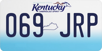 KY license plate 069JRP