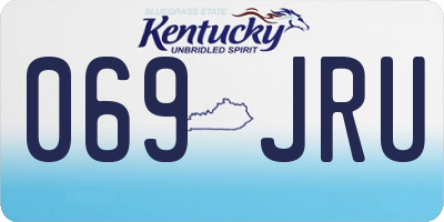 KY license plate 069JRU