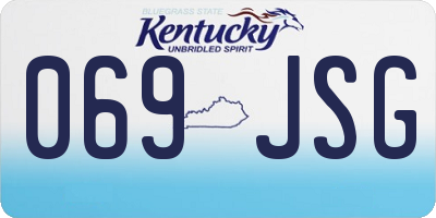 KY license plate 069JSG