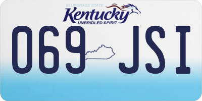 KY license plate 069JSI
