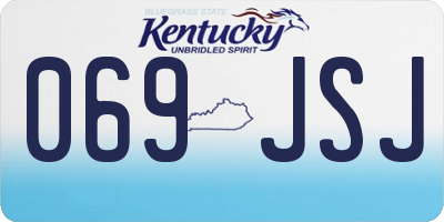 KY license plate 069JSJ