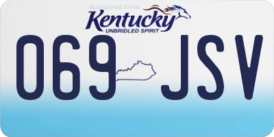 KY license plate 069JSV