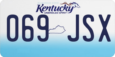 KY license plate 069JSX