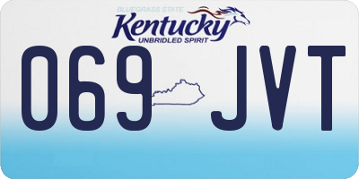 KY license plate 069JVT