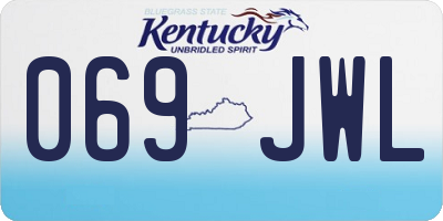 KY license plate 069JWL