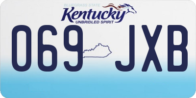 KY license plate 069JXB