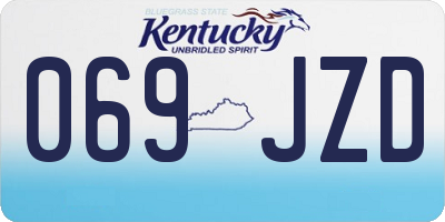 KY license plate 069JZD
