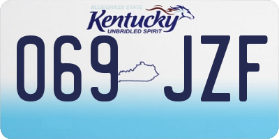 KY license plate 069JZF