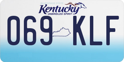 KY license plate 069KLF