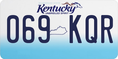 KY license plate 069KQR