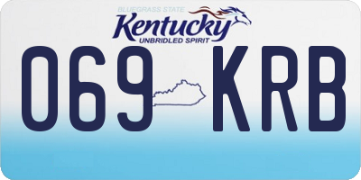 KY license plate 069KRB