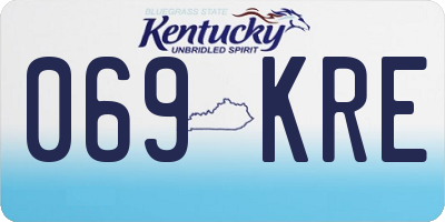 KY license plate 069KRE