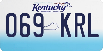 KY license plate 069KRL