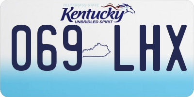 KY license plate 069LHX