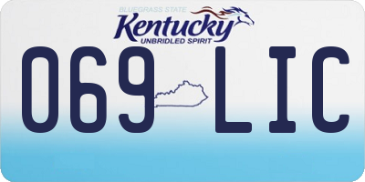KY license plate 069LIC