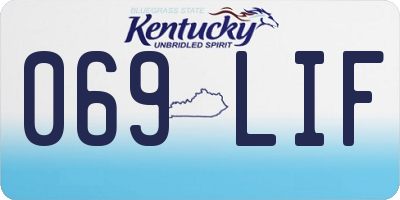 KY license plate 069LIF