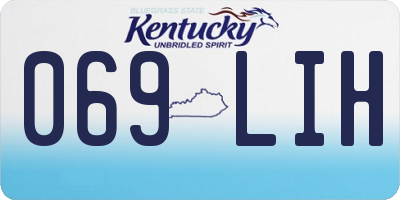 KY license plate 069LIH
