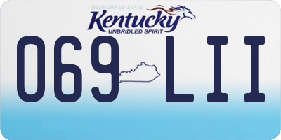 KY license plate 069LII