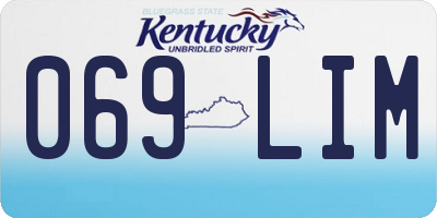 KY license plate 069LIM