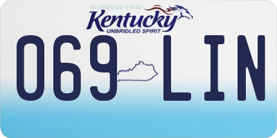 KY license plate 069LIN