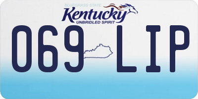KY license plate 069LIP