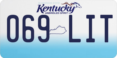 KY license plate 069LIT