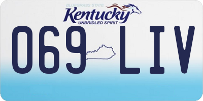 KY license plate 069LIV